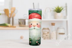 Cute Watercolor Christmas Santa Tumbler Wrap PNG Product Image 2