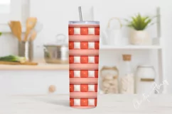 Inflated Plaid Christmas Tumbler Wrap PNG Product Image 2