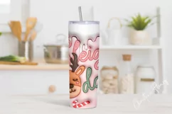 3D Inflated Sleigh All Day Tumbler Wrap PNG Product Image 2