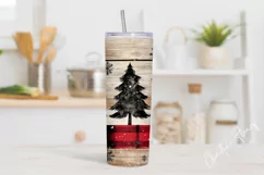 Rustic Christmas Tumbler Wrap PNG | Christmas PNG Product Image 2