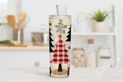 Rustic Christmas Tumbler Wrap PNG | Christmas PNG Product Image 2