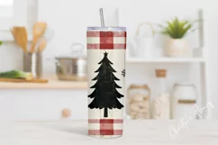 Rustic Christmas Tumbler Wrap PNG | Christmas PNG Product Image 2