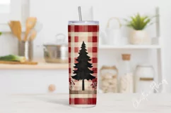 Rustic Christmas Tumbler Wrap PNG | Christmas PNG Product Image 2