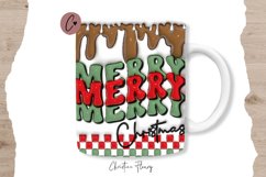 3D Inflated Merry Christmas Mug Wrap | Mug Sublimation Product Image 1