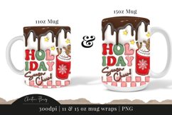 3D Inflated Holiday Season Cheer Mug Wrap | Mug Sublimation Product Image 3