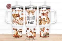Just A Girl Who Loves Fall 40oz Tumbler Wrap Product Image 1