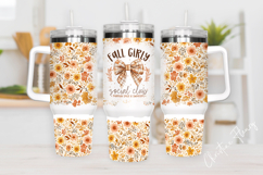 Fall Girly Social Club 40oz Tumbler Wrap Product Image 2