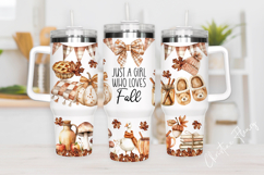 Just A Girl Who Loves Fall 40oz Tumbler Wrap Product Image 2