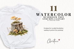 Mushroom Tree Stump Clipart Bundle Product Image 2