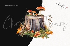 Mushroom Tree Stump Clipart Bundle Product Image 3