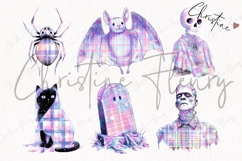Pastel Plaid Halloween Clipart Bundle Product Image 4