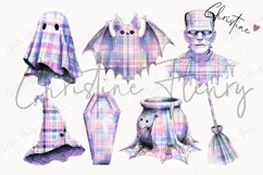 Pastel Plaid Halloween Clipart Bundle Product Image 6