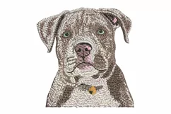 American Bully Puppy embroidery file - Dog gifts Product Image 1