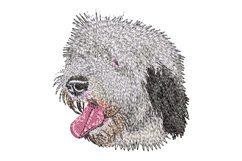Old English Sheepdog Embroidery Design Product Image 1