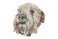 Soft Coated Wheaten Terrier Embroidery Design Product Image 1