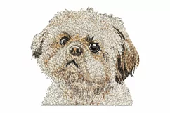 Shih Tzu embroidery file - Dog Gifts - Realistic Dog Product Image 1