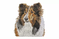 Shetland Sheepdog embroidery file - Realistic Dod Product Image 1