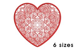 Heart Mandala embroidery file Product Image 1