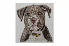 American Bully Puppy embroidery file - Dog gifts Product Image 2