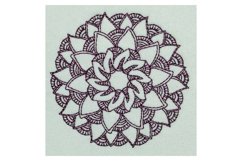 Mandala pattern embroidery design - Arcs and Waves Product Image 2