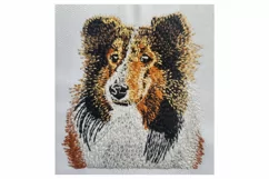 Shetland Sheepdog embroidery file - Realistic Dod Product Image 2