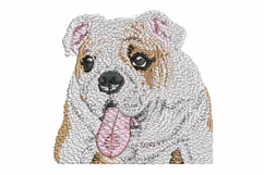 English Bulldog embroidery file - Dog gifts Product Image 1