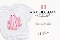 Pink Glitter Ghosts Clipart Bundle Product Image 2