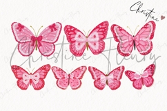 Pink Valentine Butterfly Clipart Bundle Product Image 5