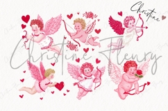 Pink Valentine Cupid Clipart Bundle Product Image 5