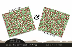 Inflated Candy Cane Christmas Tumbler Wrap PNG Product Image 3