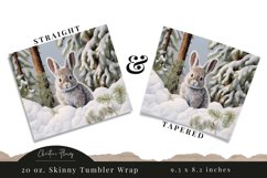 3D Embroidered Winter Bunny Tumbler Wrap PNG Product Image 3