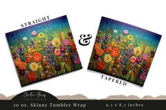 3D Embroidered Wildflowers Tumbler Wrap PNG Product Image 3