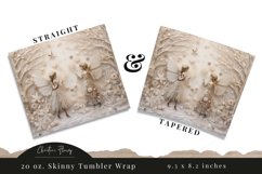 3D Embroidered Winter Fairies Tumbler Wrap PNG Product Image 3
