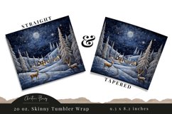 3D Embroidered Winter Night Tumbler Wrap PNG Product Image 3