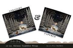 3D Embroidered Winter Night Tumbler Wrap PNG Product Image 3