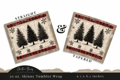 Rustic Christmas Tumbler Wrap PNG | Christmas PNG Product Image 3