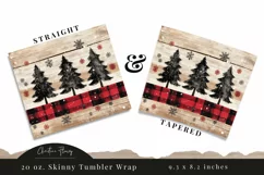 Rustic Christmas Tumbler Wrap PNG | Christmas PNG Product Image 3