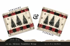 Rustic Christmas Tumbler Wrap PNG | Christmas PNG Product Image 3