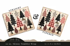 Rustic Christmas Tumbler Wrap PNG | Christmas PNG Product Image 3