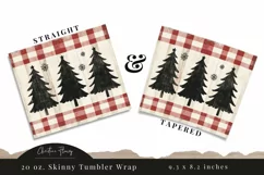 Rustic Christmas Tumbler Wrap PNG | Christmas PNG Product Image 3