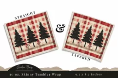 Rustic Christmas Tumbler Wrap PNG | Christmas PNG Product Image 3