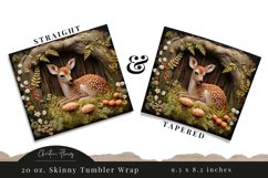 3D Embroidered Deer Tumbler Wrap PNG Product Image 3