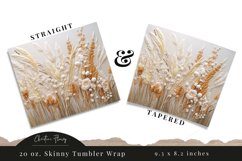 3D Embroidered Boho Tumbler Wrap PNG Product Image 3