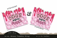 3D Inflated Dogs Before Dudes Tumbler Wrap PNG Product Image 3