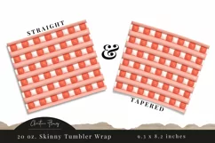 Inflated Plaid Christmas Tumbler Wrap PNG Product Image 3
