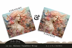 3D Embroidered Mermaid Tumbler Wrap PNG Product Image 3