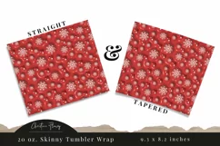 Inflated Snowflake Christmas Tumbler Wrap PNG Product Image 3