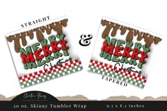 3D Inflated Merry Christmas Tumbler Wrap PNG Product Image 3
