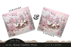 3D Embroidered Pink Winter Tumbler Wrap PNG Product Image 3