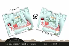3D Inflated Have a Holly Jolly Christmas Tumbler Wrap PNG Product Image 3
